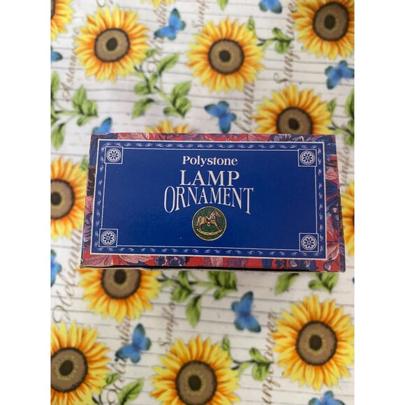 Polystone Teddy Bear on Rocking Horse Lamp Ornament 2 1/2in Tall NIB - Picture 5 of 6